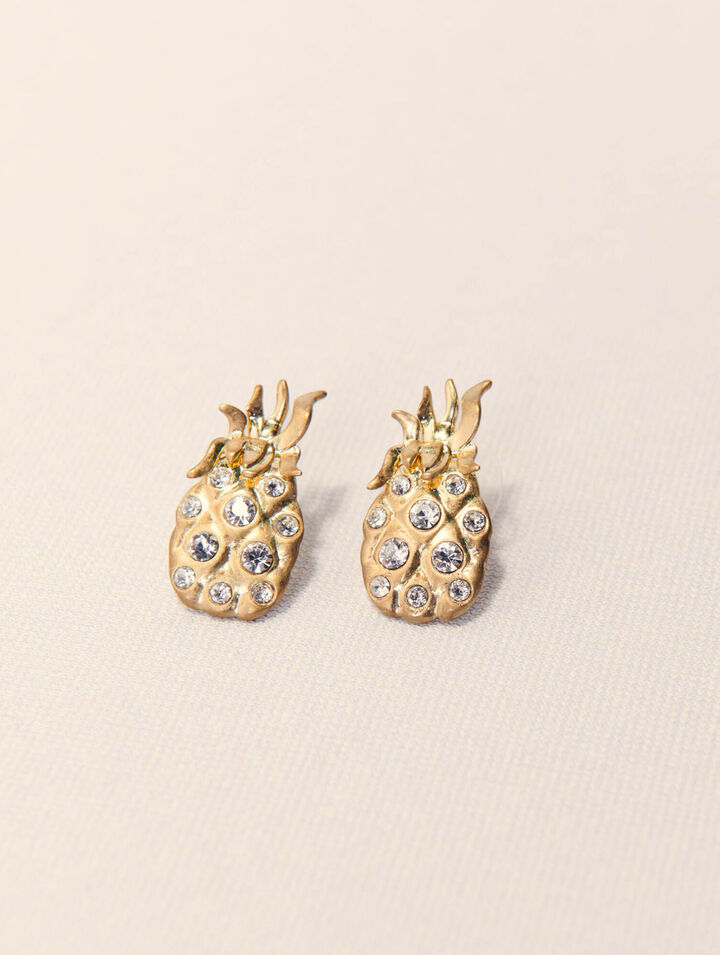 Pendientes de pi&ntilde;a con strass