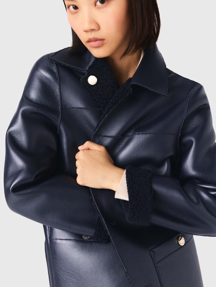 Piel cordero sintética reversible