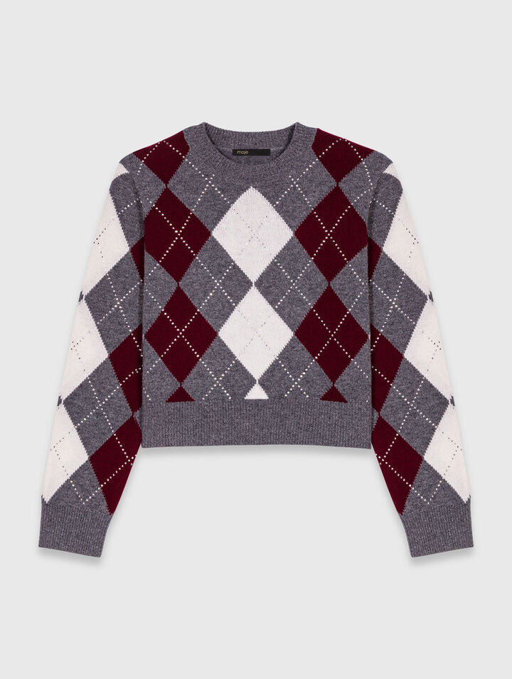 Jersey corto con motivo argyle