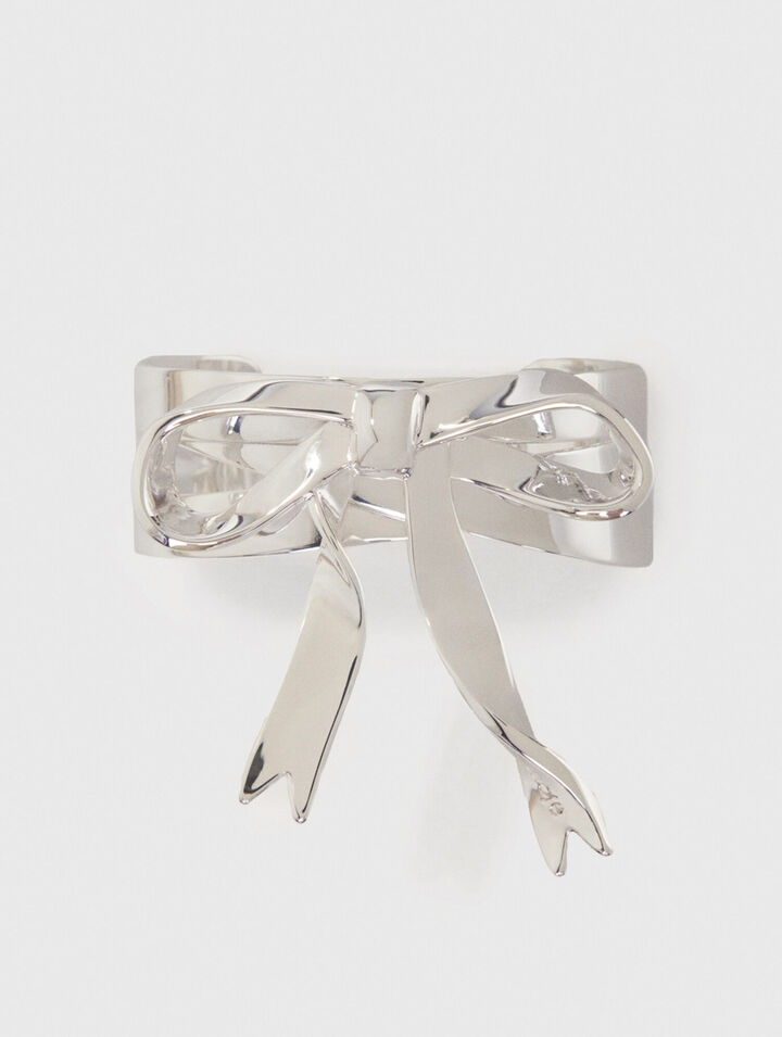 Brazalete lazo plateado
