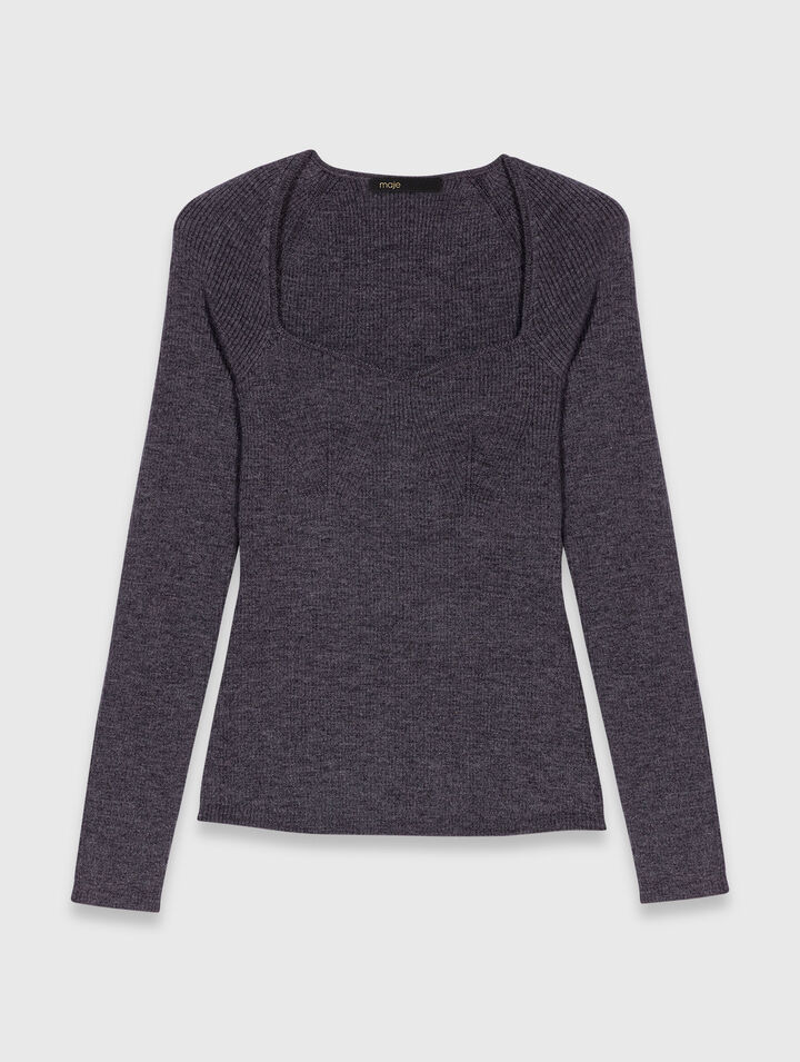 Jersey de punto de canalé