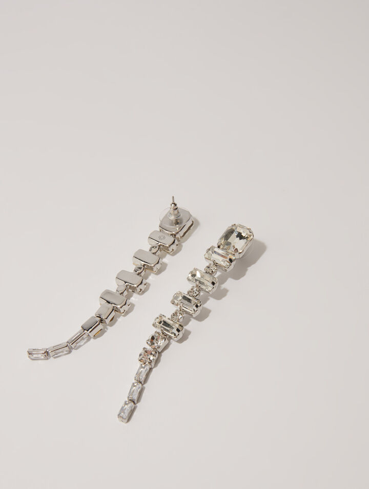 Pendientes de cascada con strass