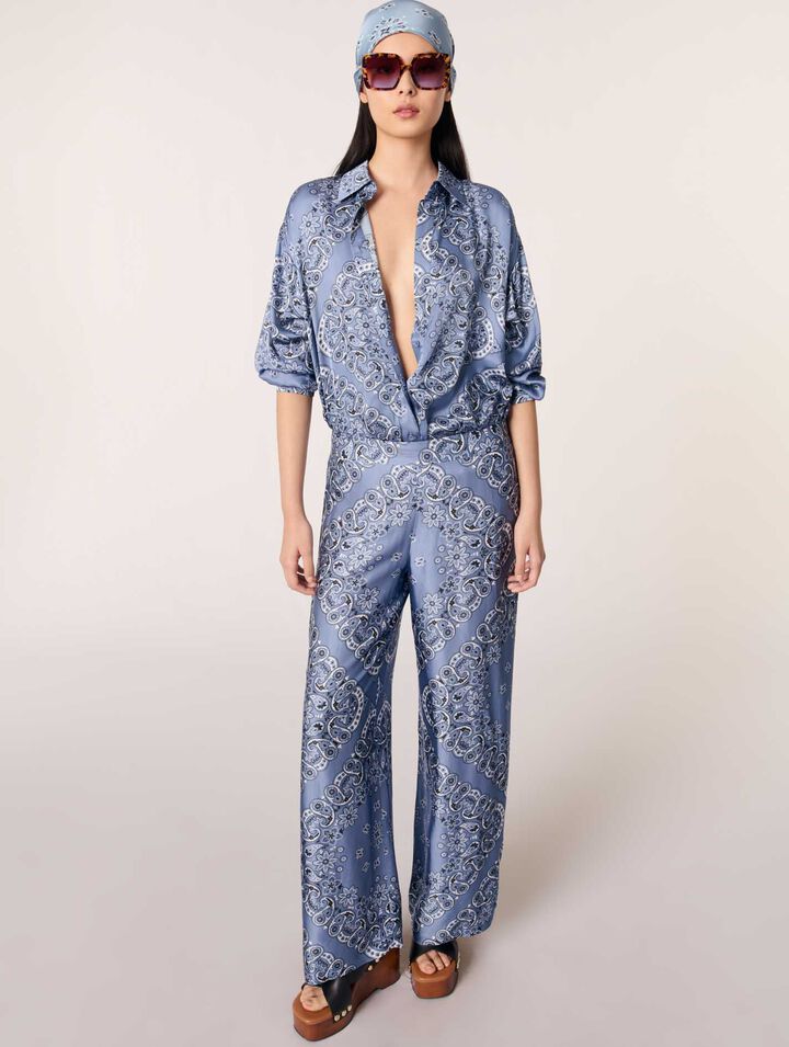 Pantalón estampado fluido