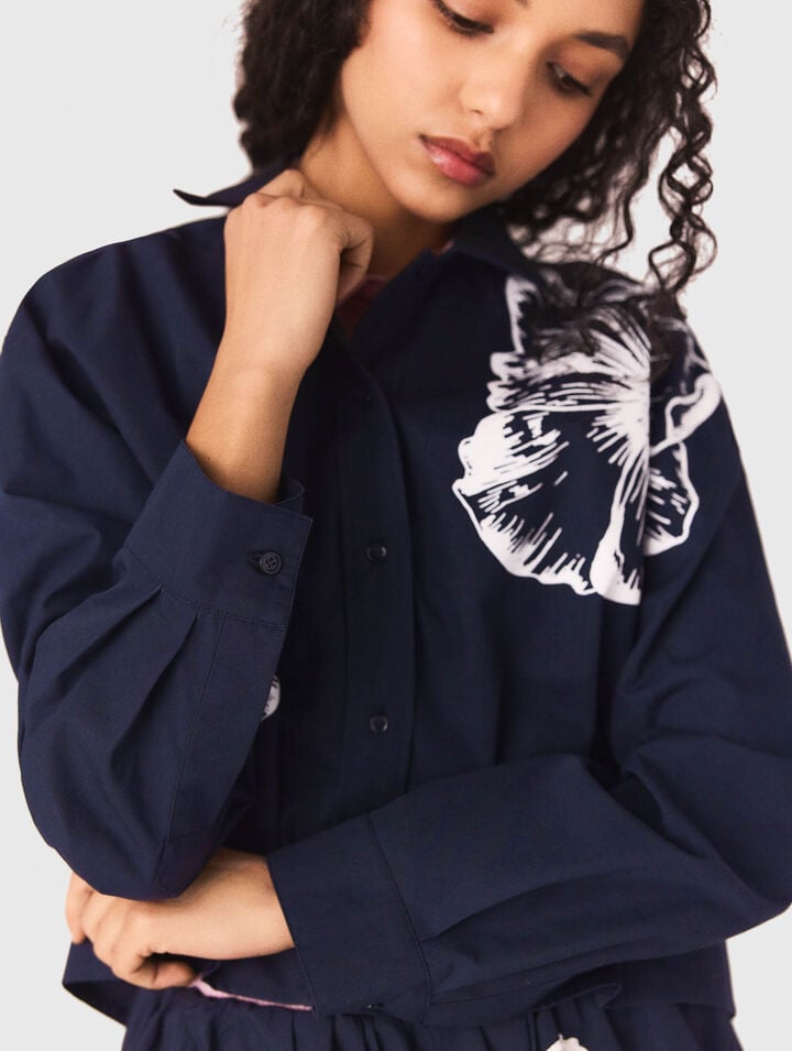 Camisa corta de algod&oacute;n