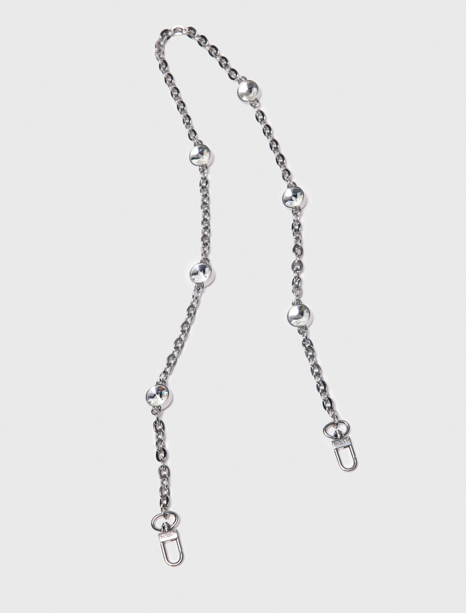 Bandolera de cadena corta con strass