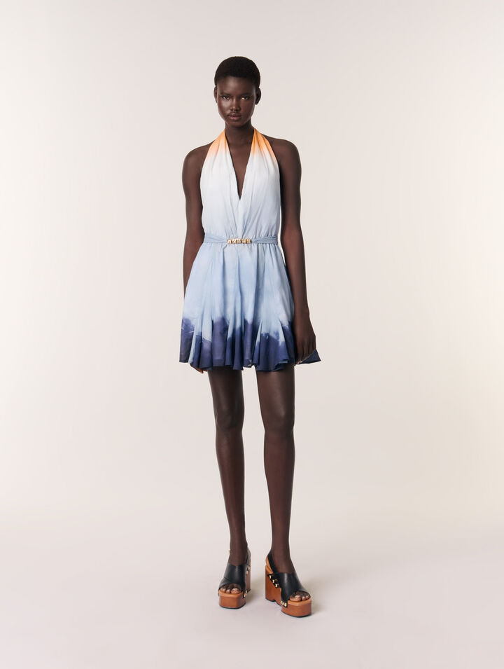 Vestido corto tie dye
