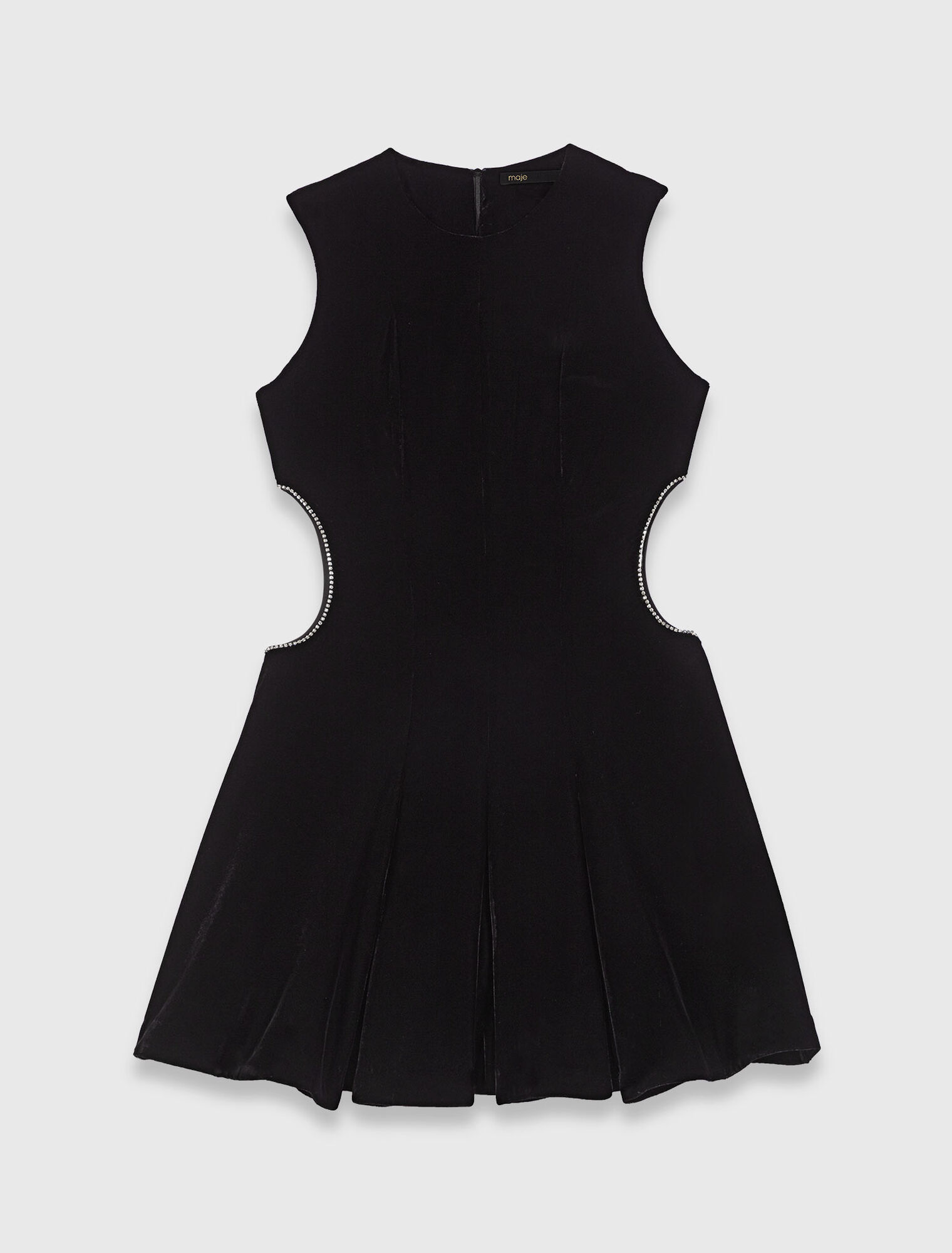 Vestido corto de terciopelo