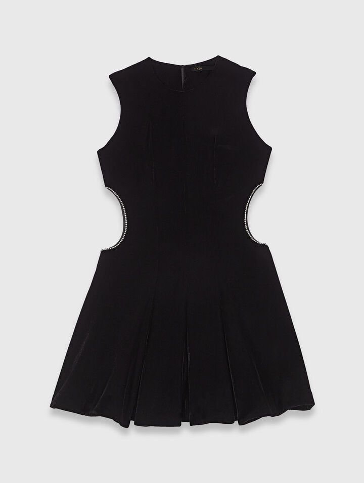 Vestido corto de terciopelo