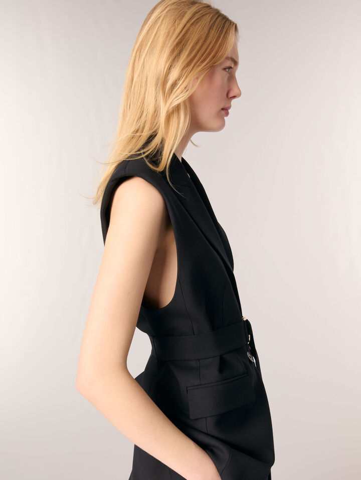 Chaqueta de traje sin mangas 
