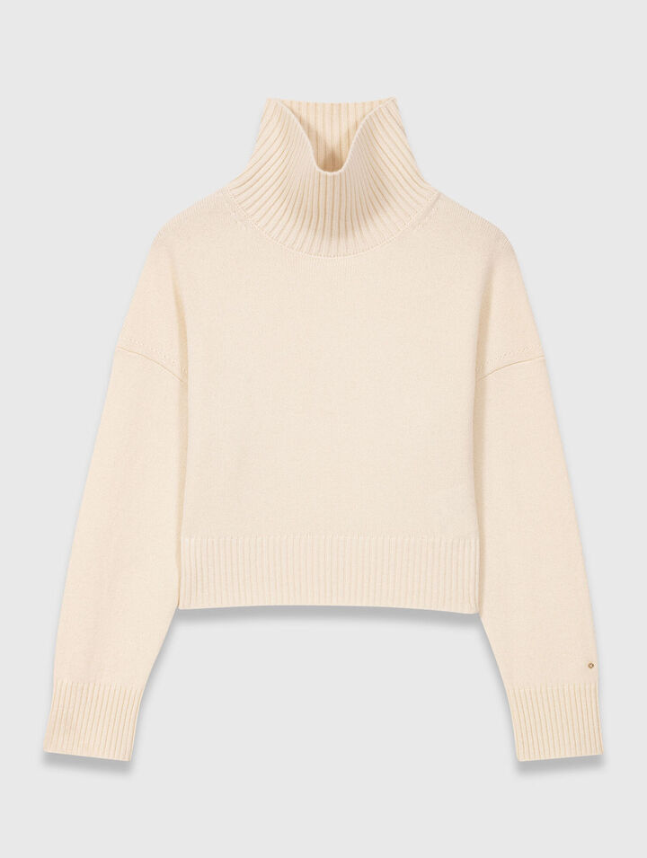 Jersey de cuello alto de cachemir