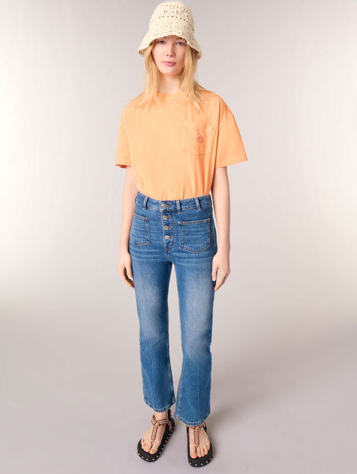 Jean denim à poches