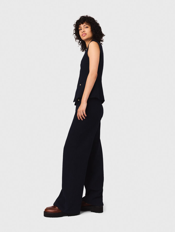 Pantalón recto de tweed