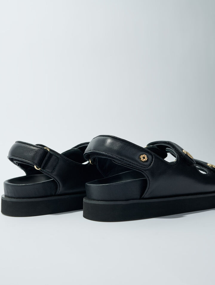 Sandalias de piel planas