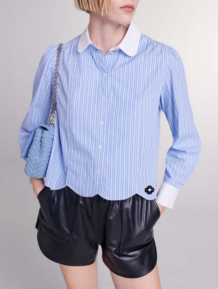 Camisa a rayas en contraste
