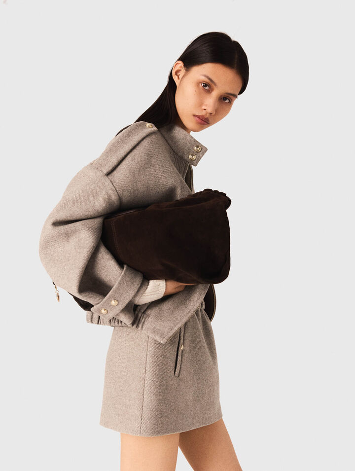 Bolso M tote de piel serraje