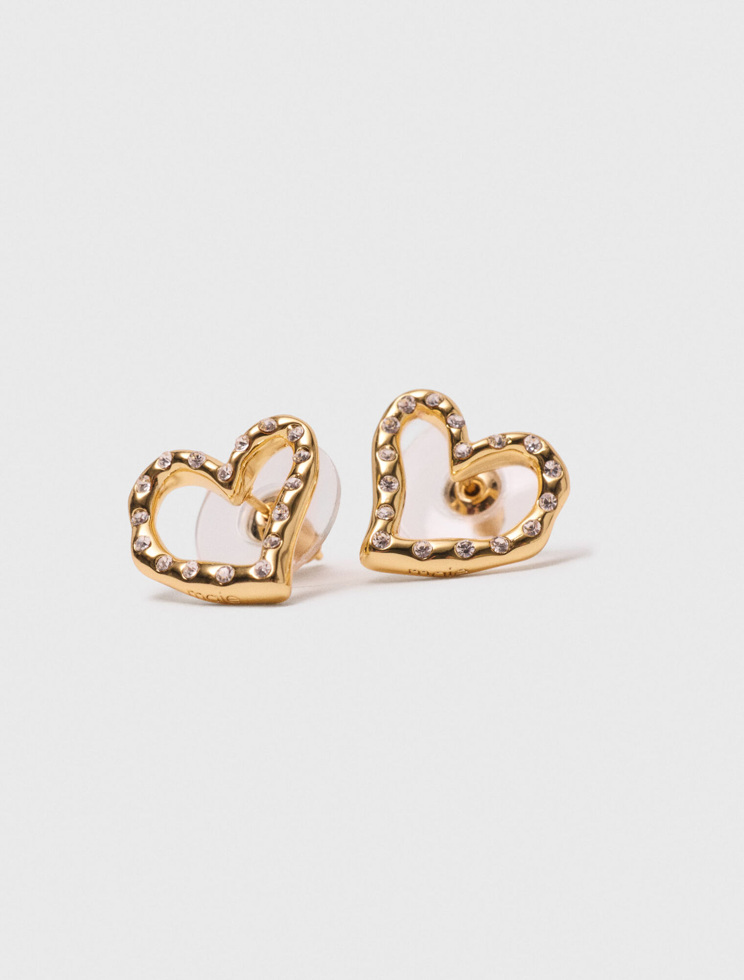 Pendientes de corazón con strass