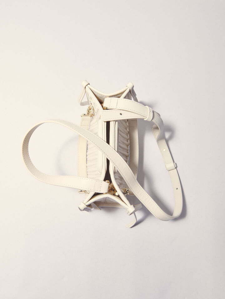 Bolso mini tote de piel acolchado