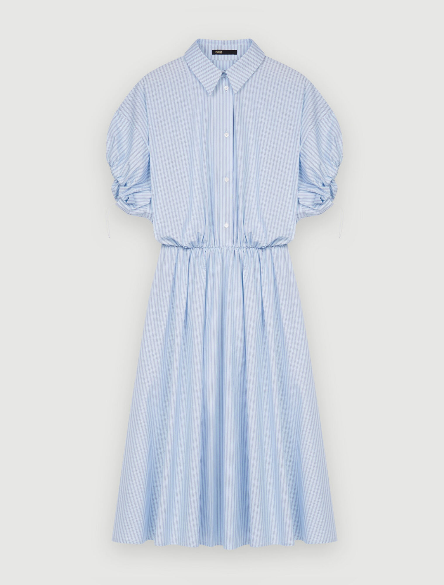 Vestido camisero de rayas