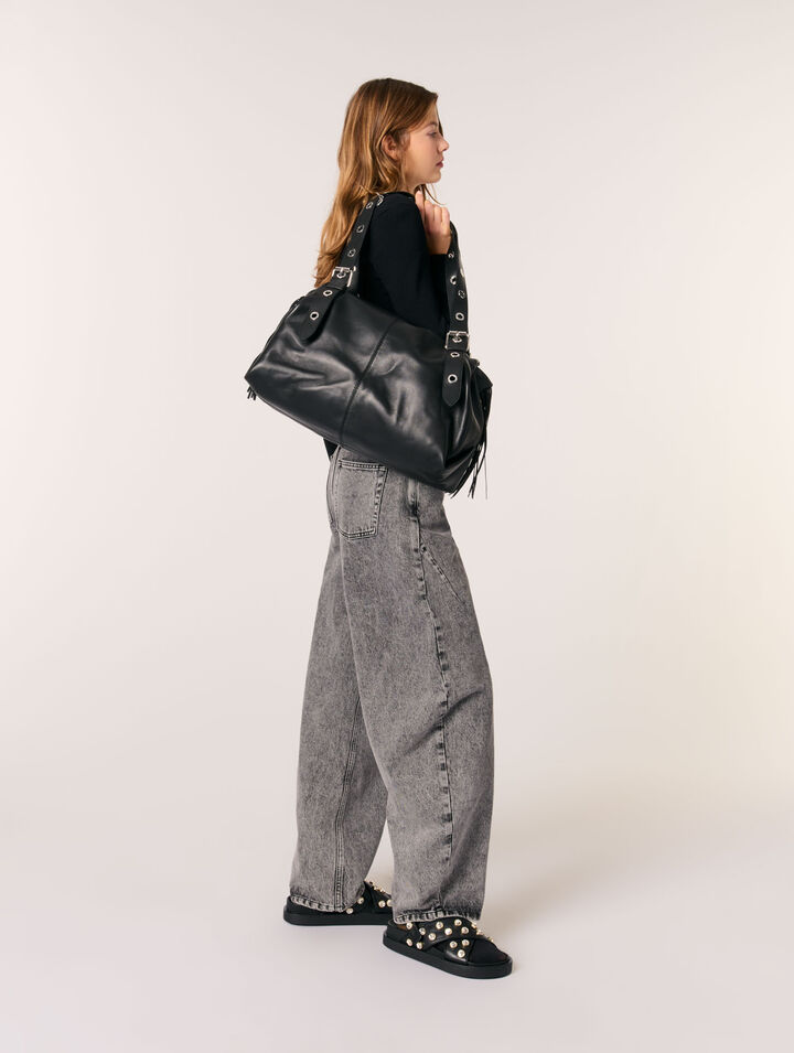 Bolso Miss M XL de cuero liso