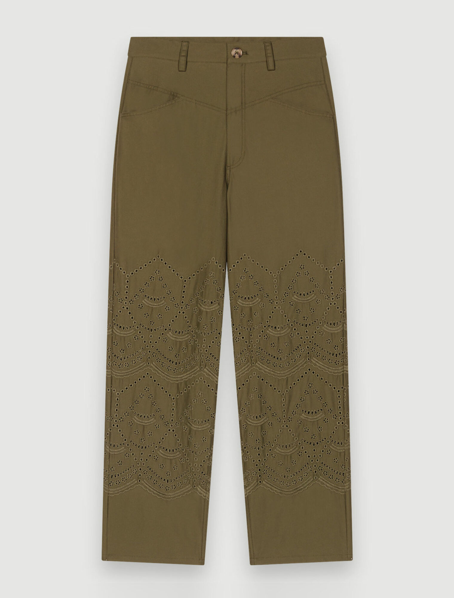 Pantalón de algodón bordado