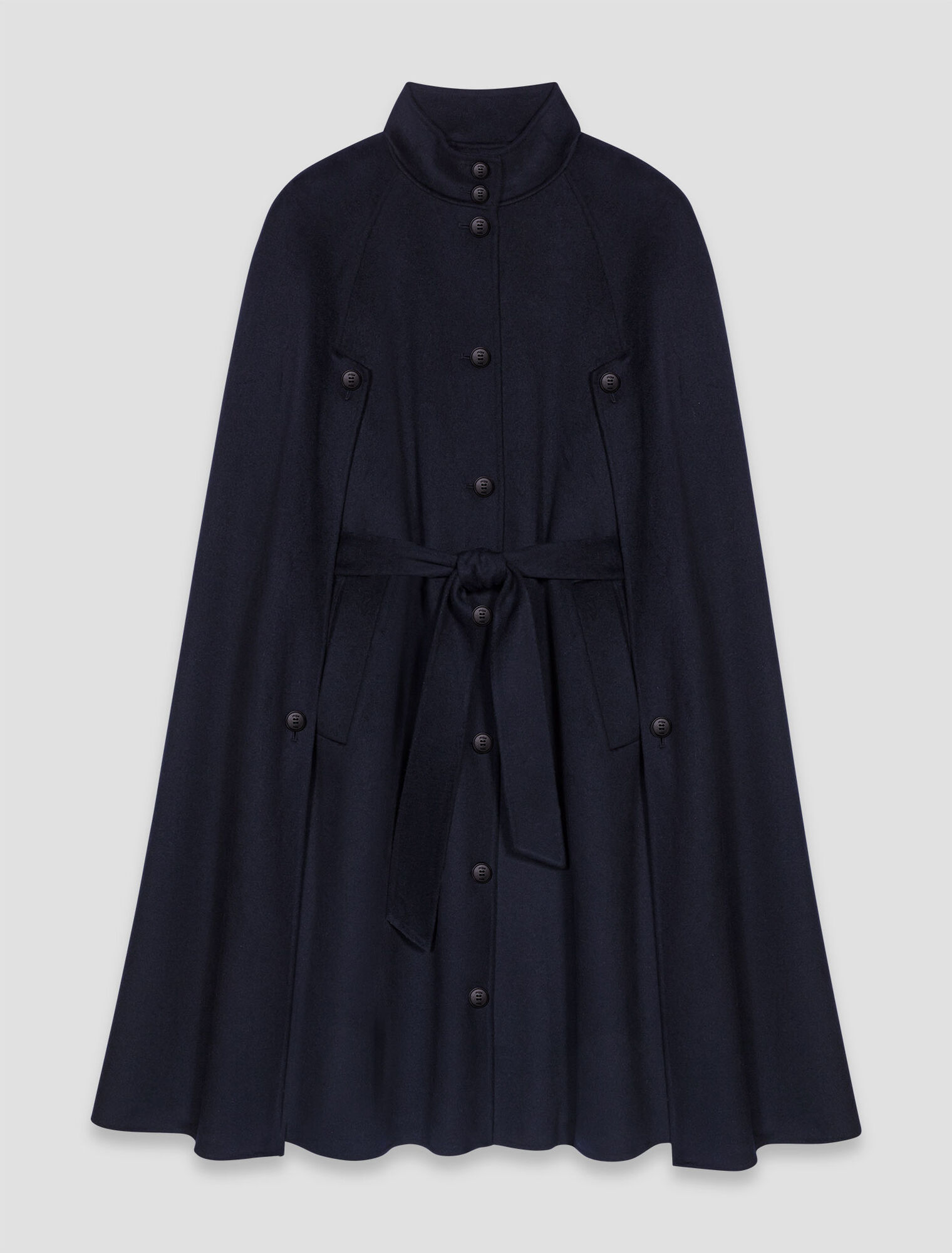 Abrigo largo reversible con capa