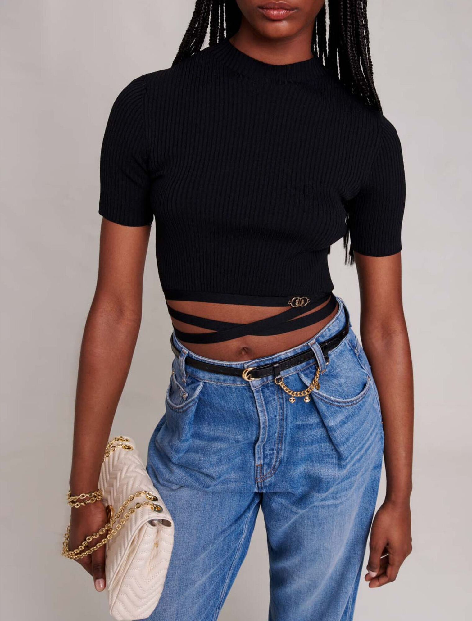 Crop top cruzado