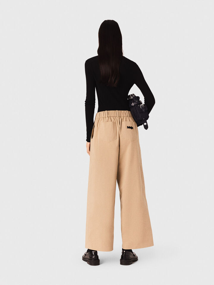 Pantalón ancho de algodón