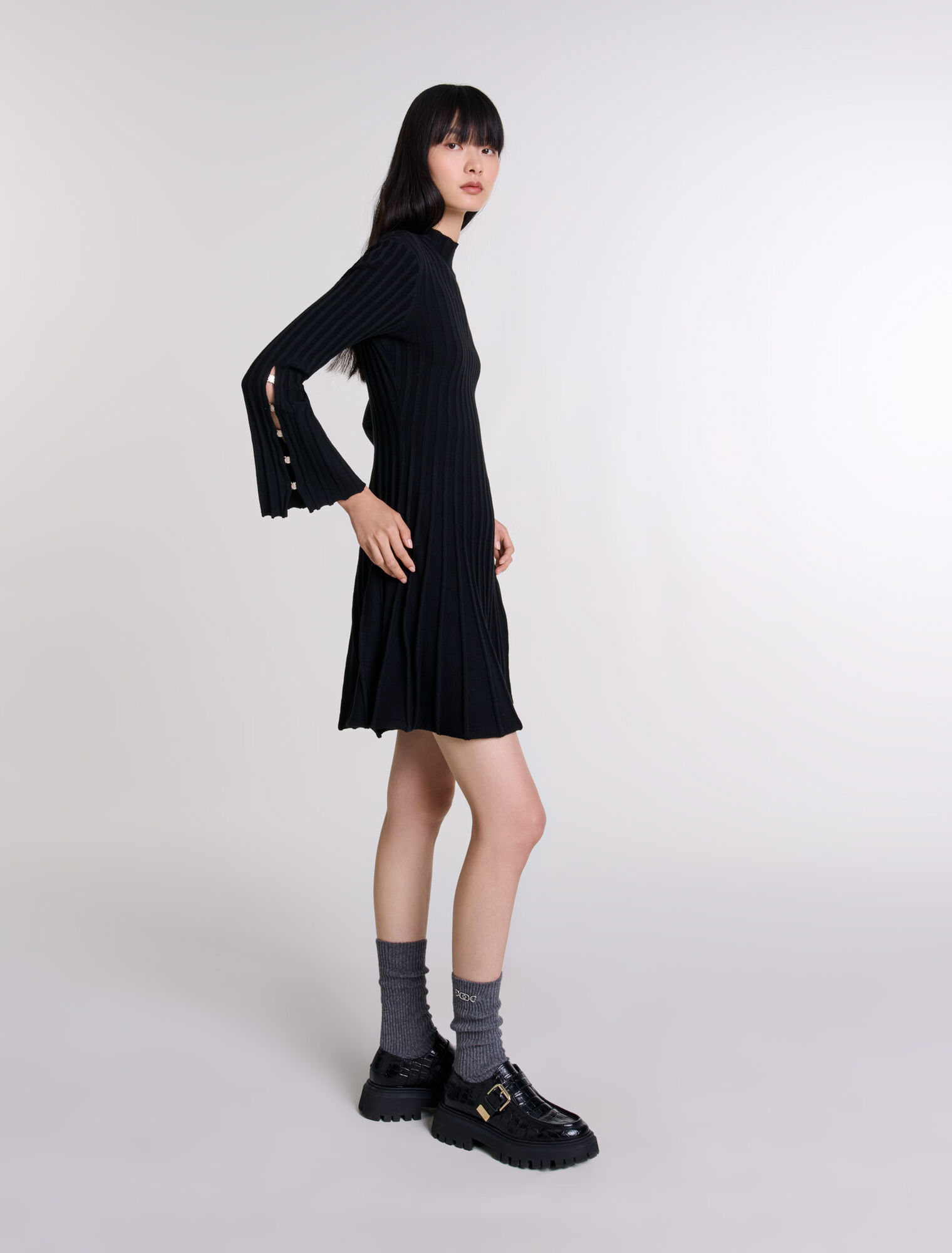 Vestido corto de punto
