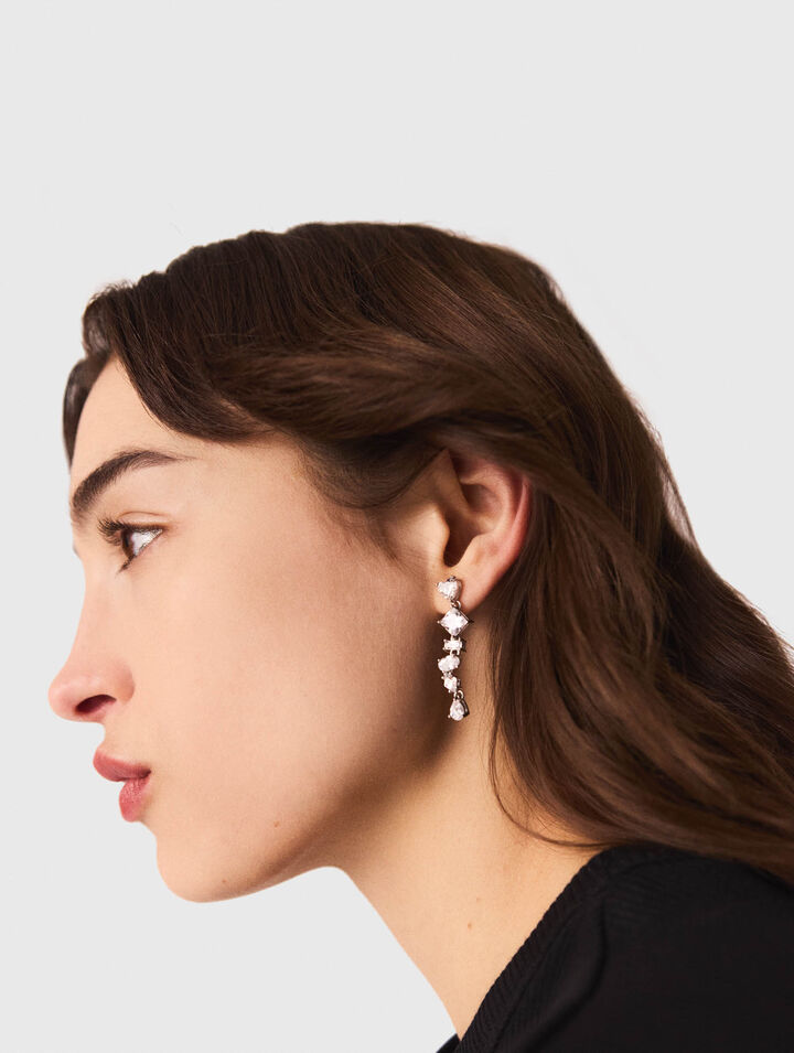 Pendientes de corazón con strass