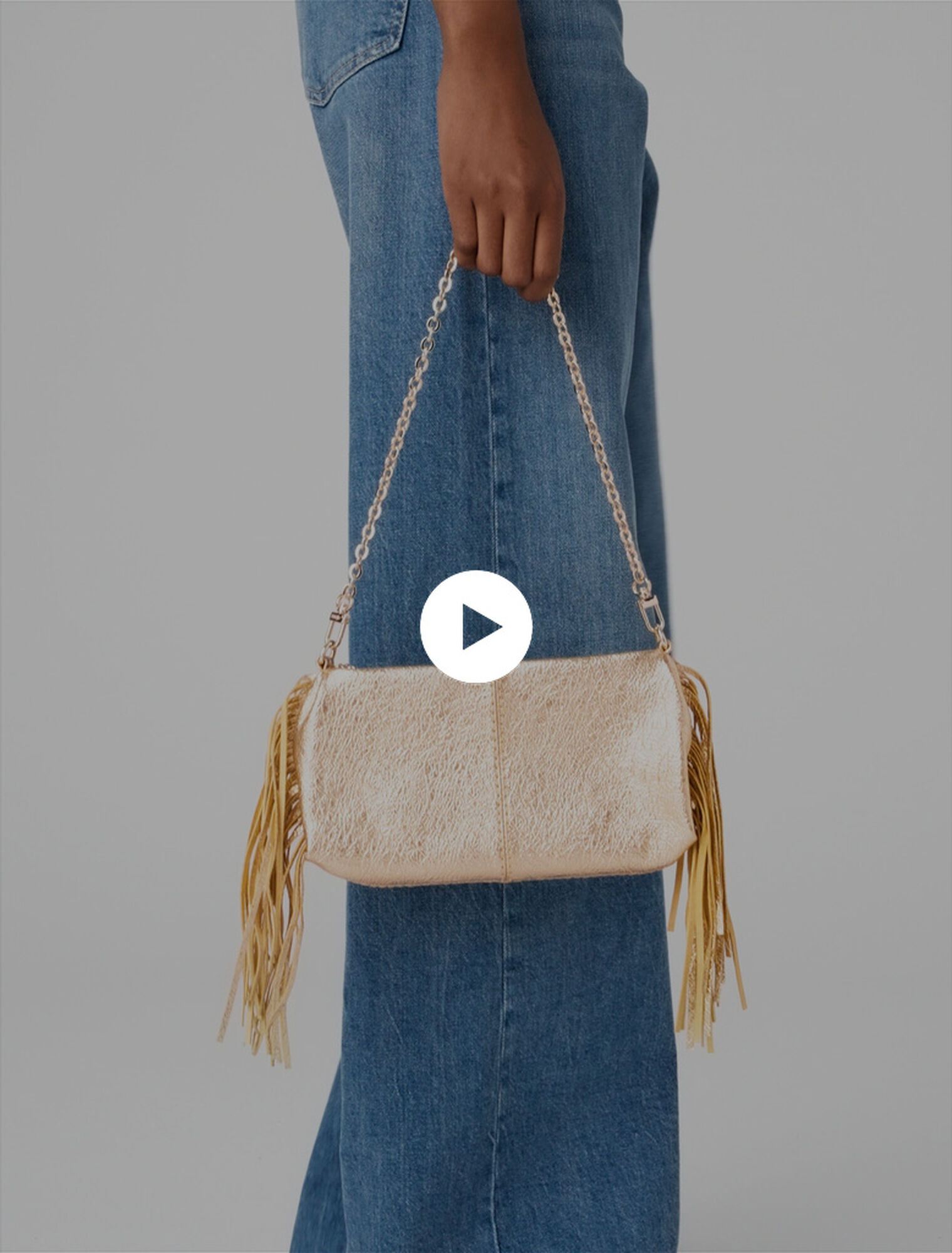 Bolso Miss M Pouch metalizado