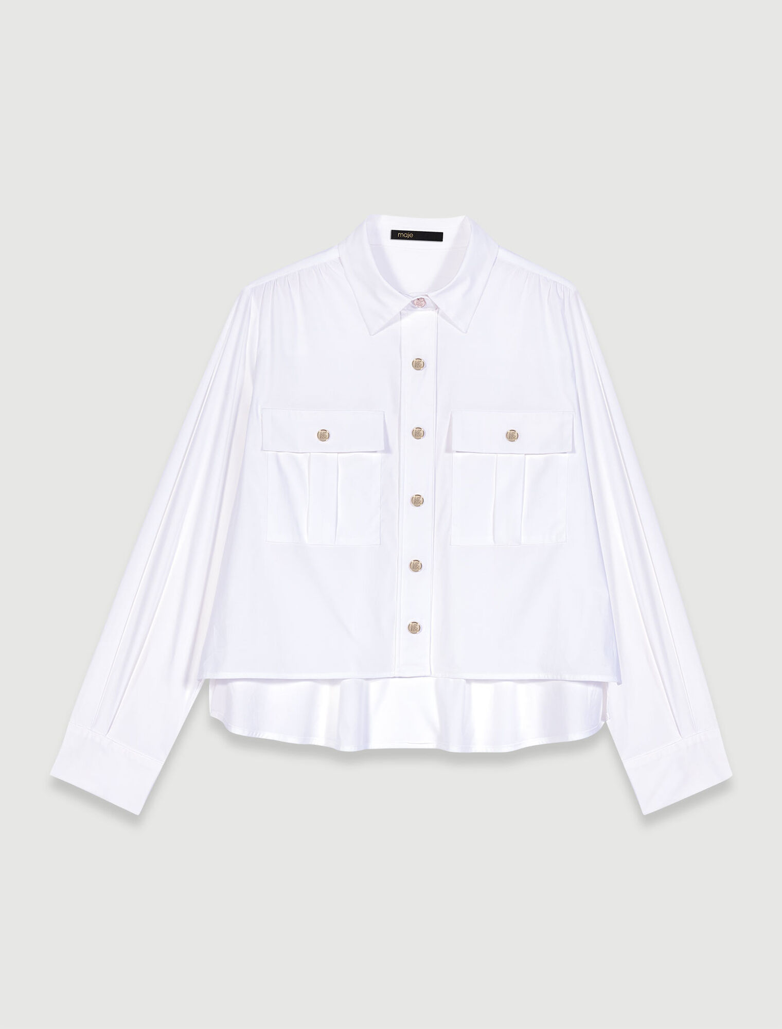 Camisa corta de algodón