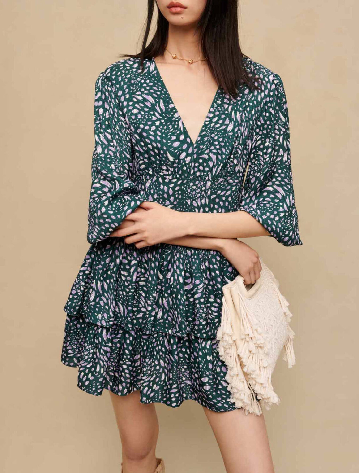 Vestido corto estampado