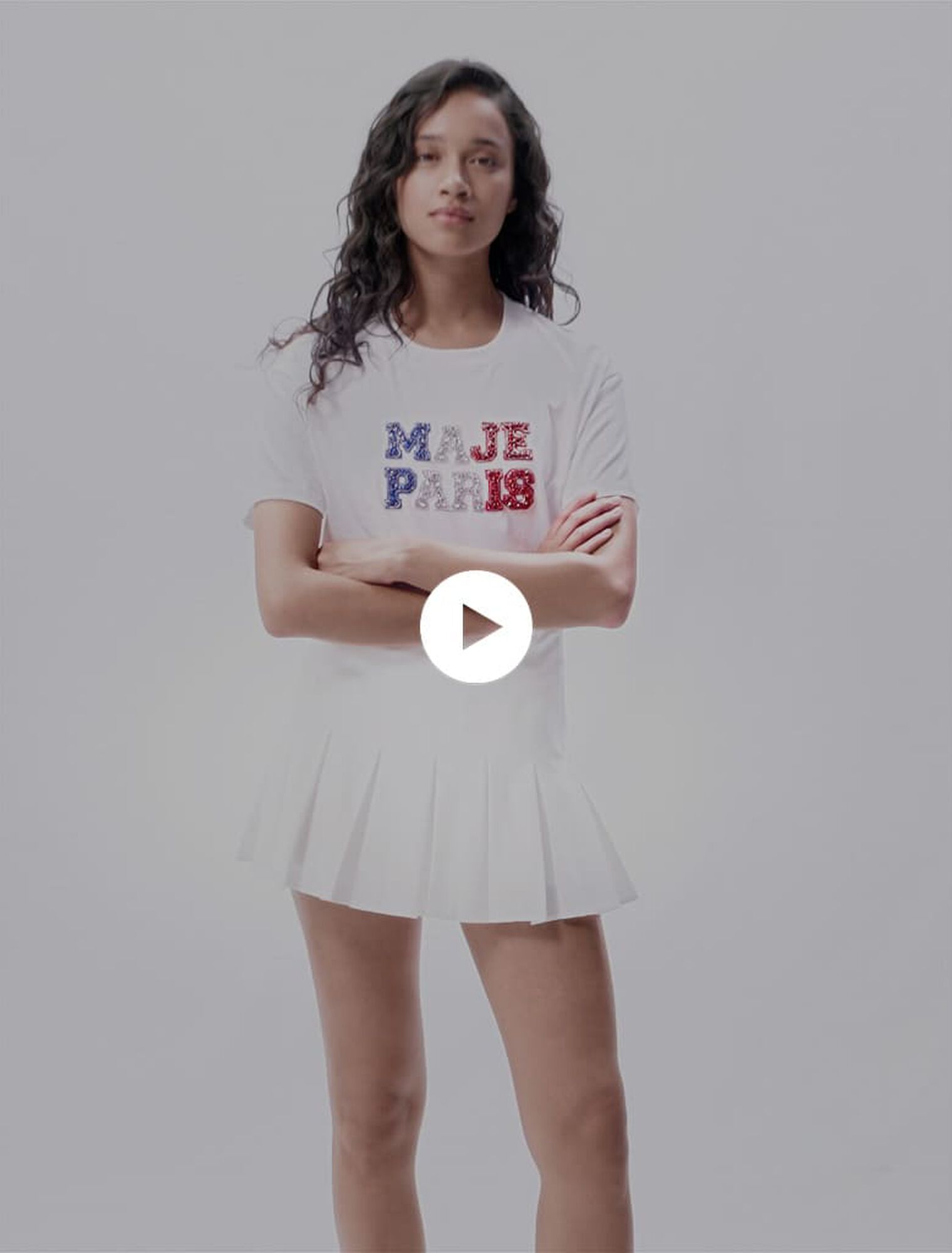 Falda short plisada
