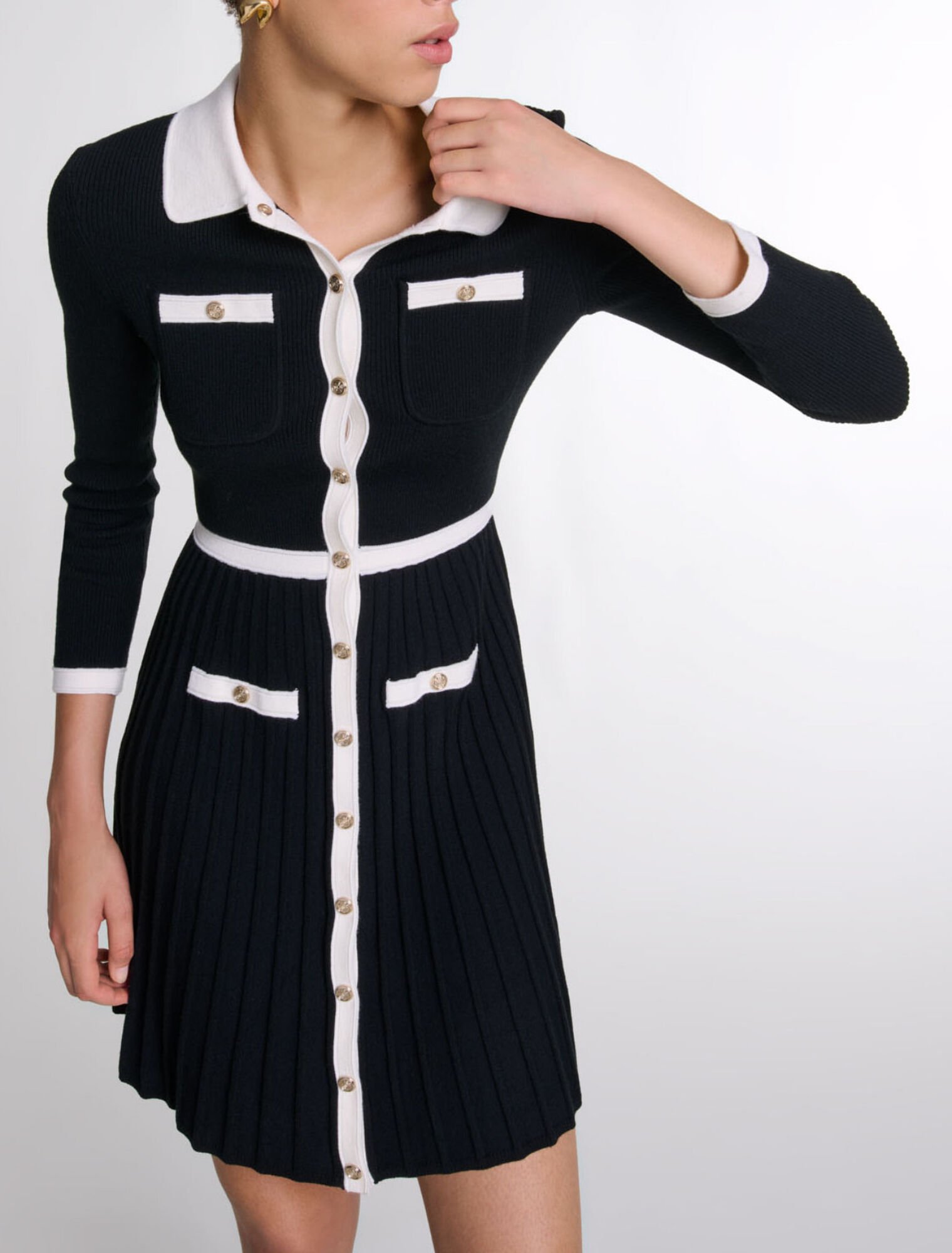 Vestido corto de punto