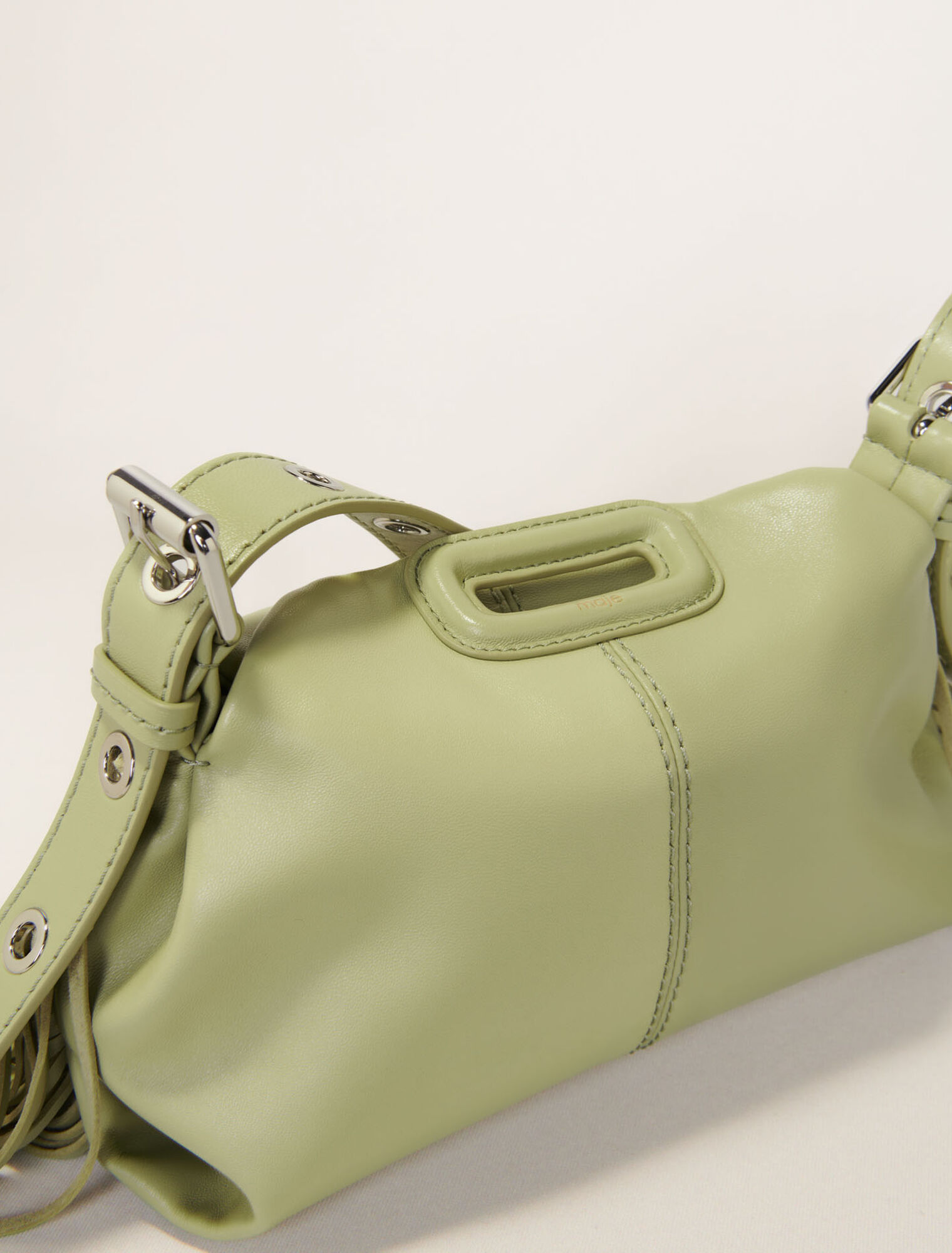 Bolso Miss M mini de cuero liso