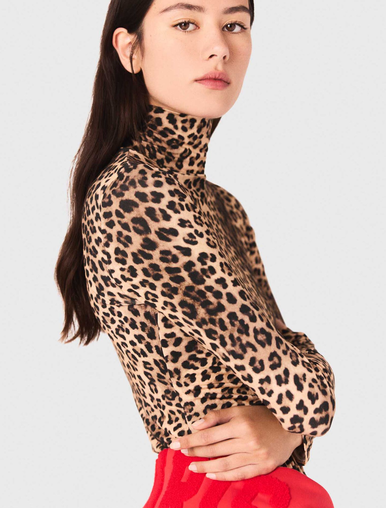 Camiseta con estampado de leopardo