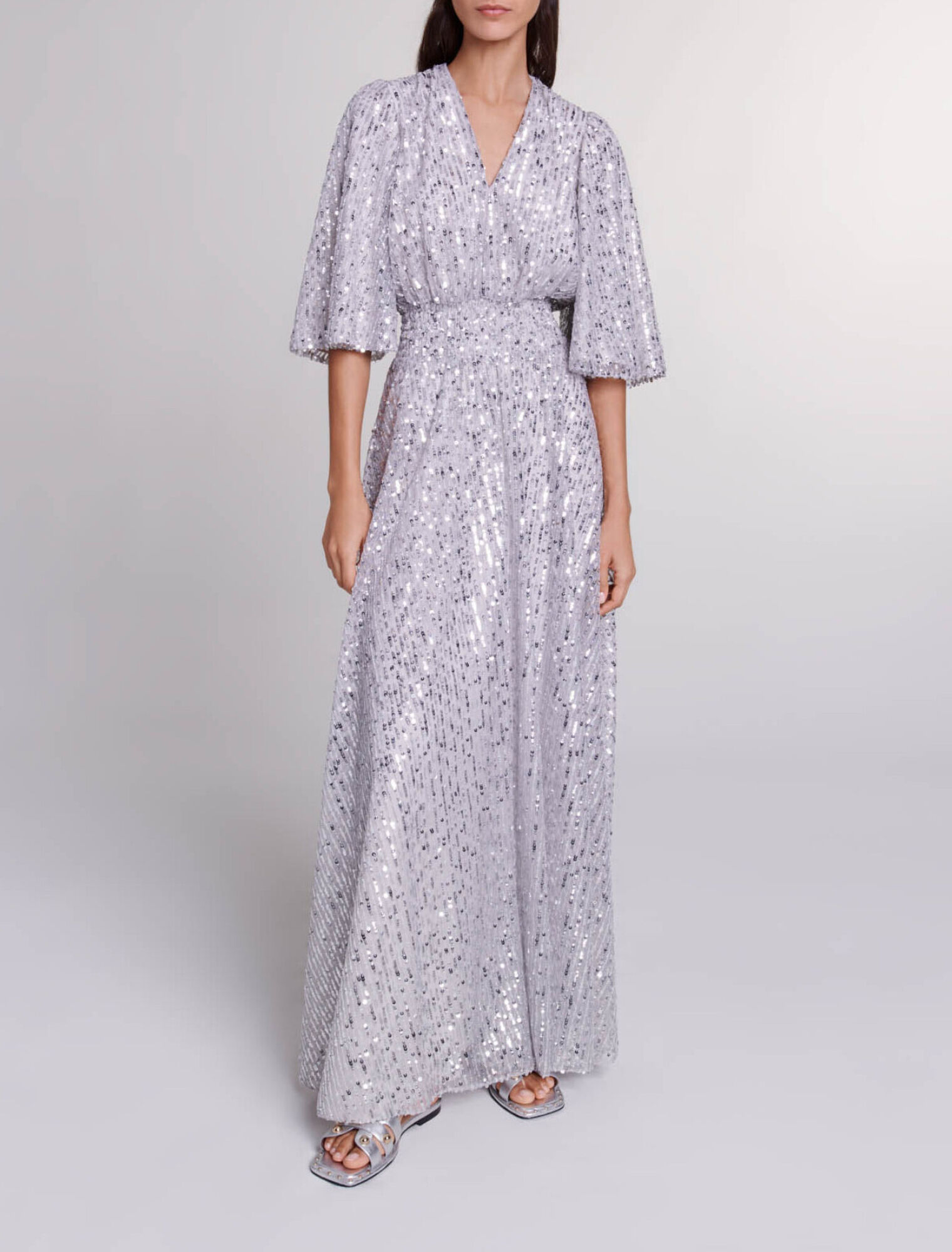 Vestido largo con lentejuelas