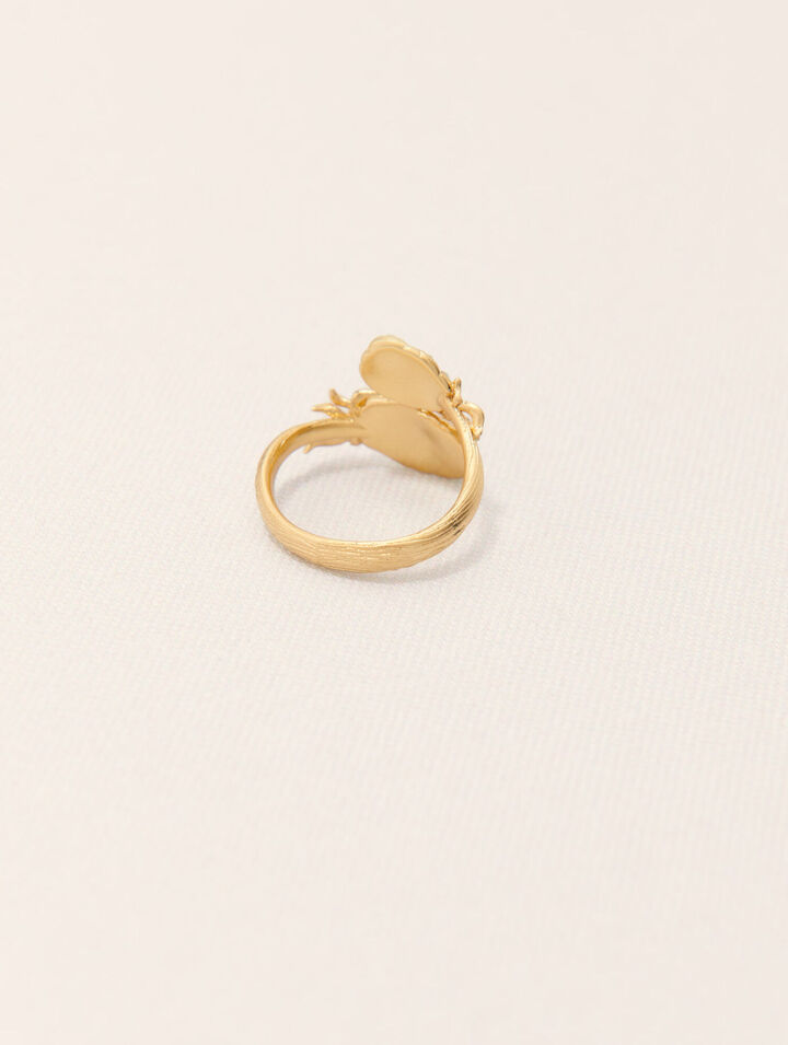 Anillo doble pi&ntilde;a con strass