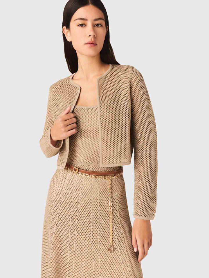 C&aacute;rdigan de punto con strass