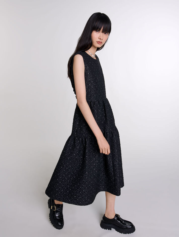 Vestido largo con strass