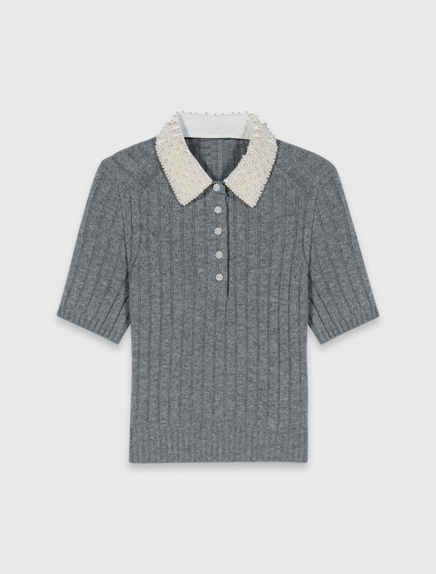 Jersey cuello perlado desmontable