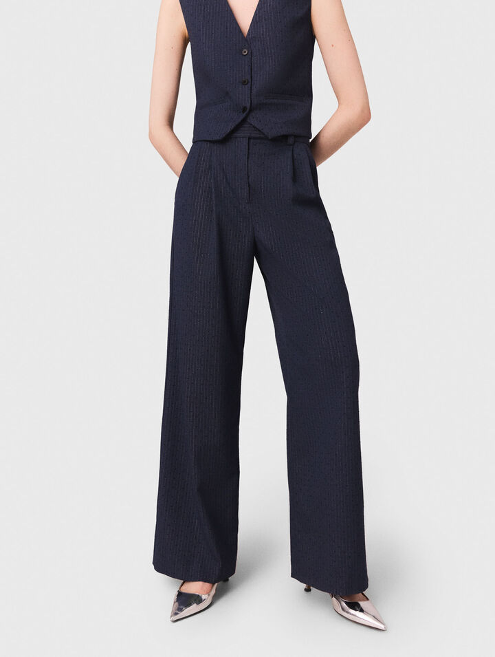 Pantalón de traje con strass