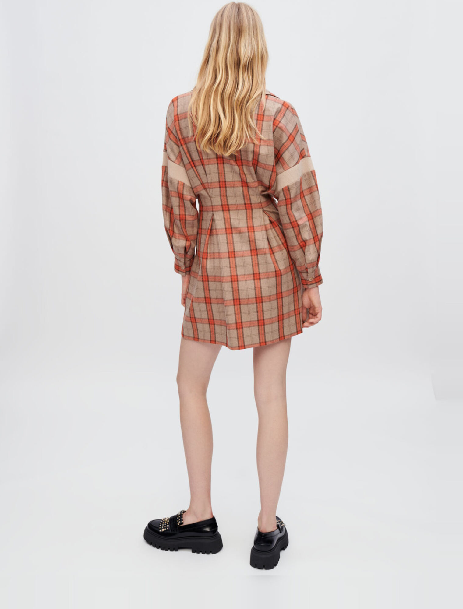 Vestido camisero de cuadros