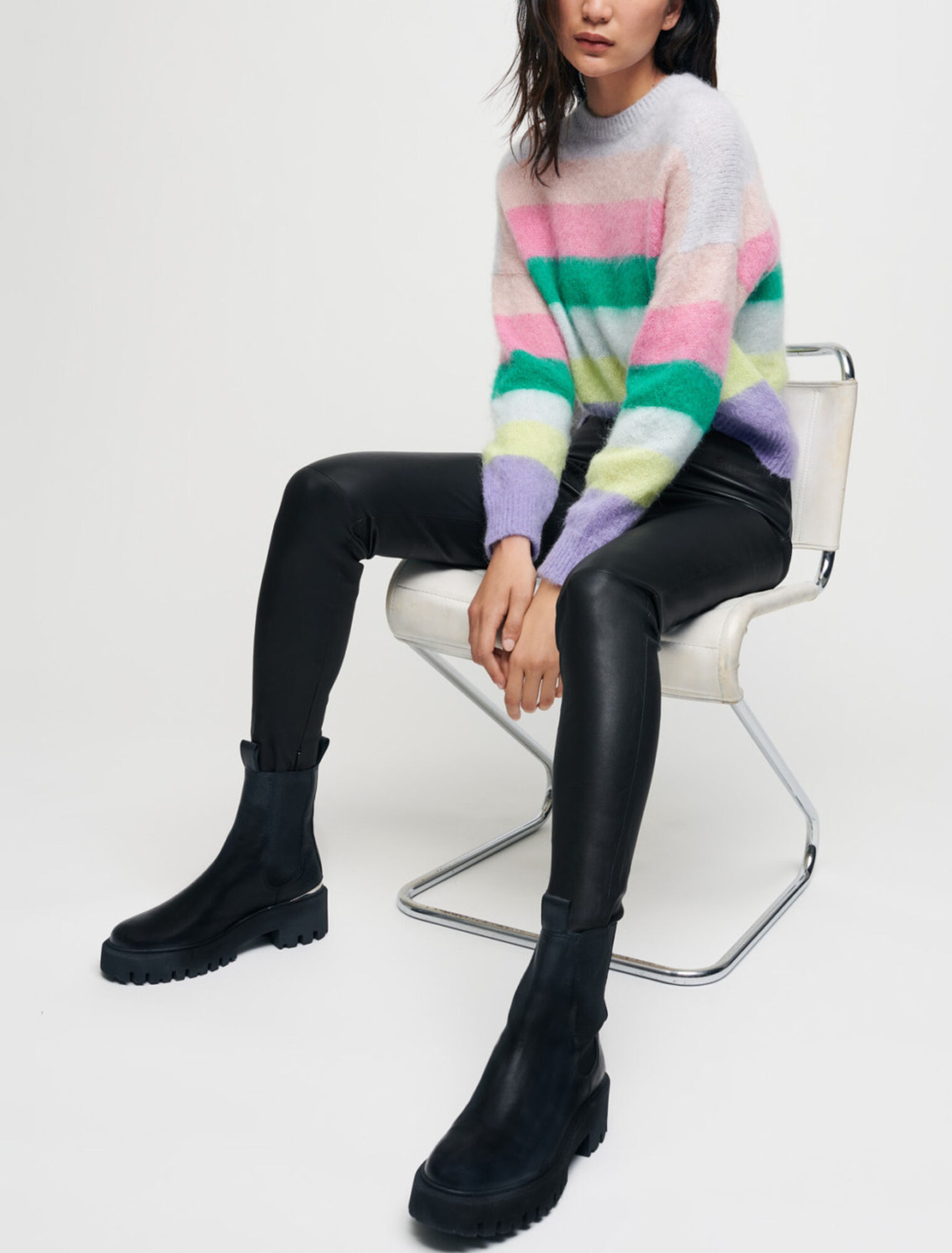 Stretch legging de piel
