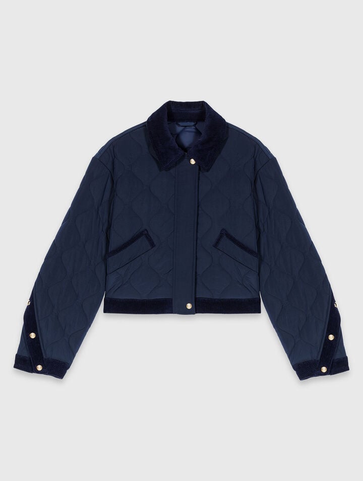 Cazadora acolchada con terciopelo