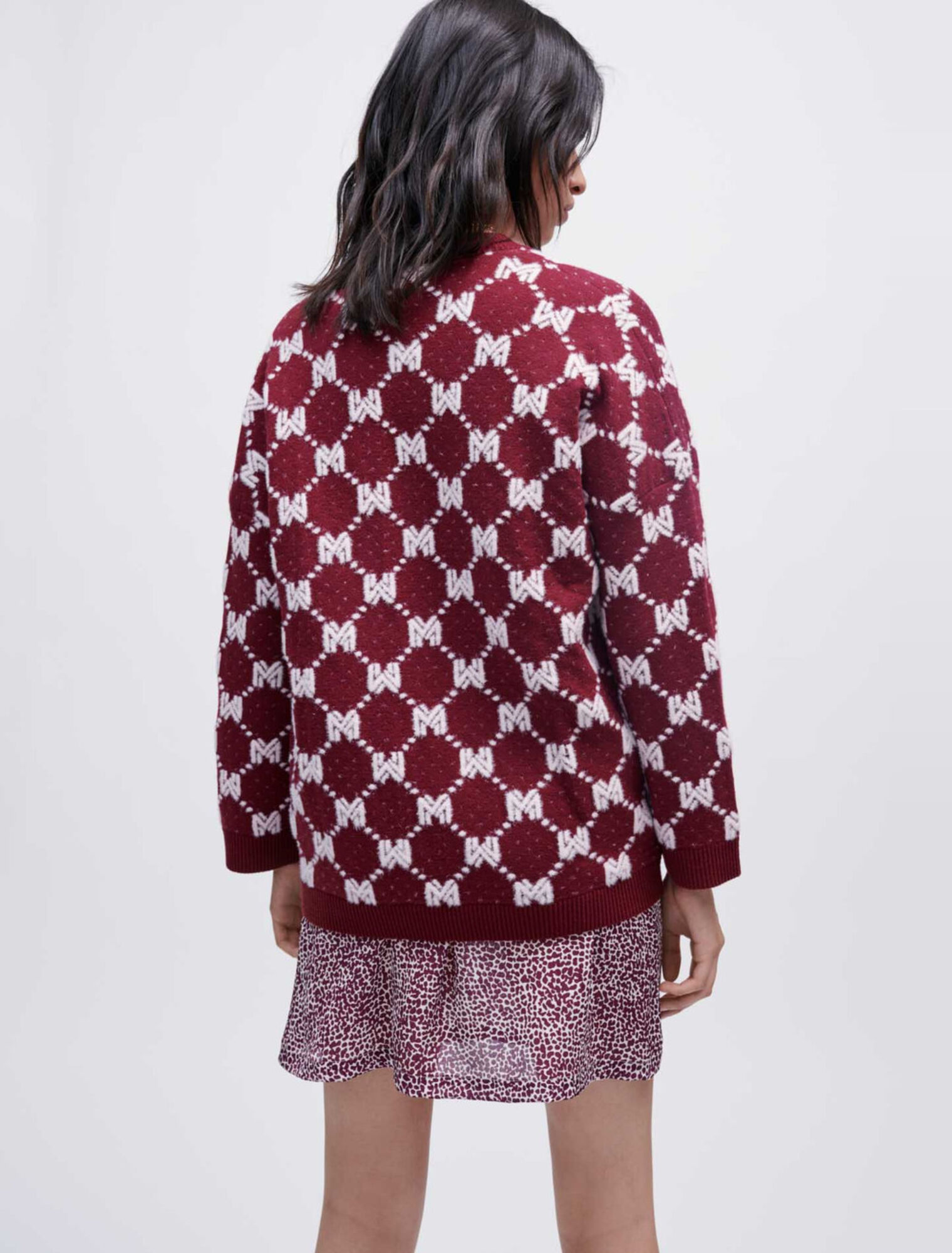 Chaqueta de punto jacquard Maje