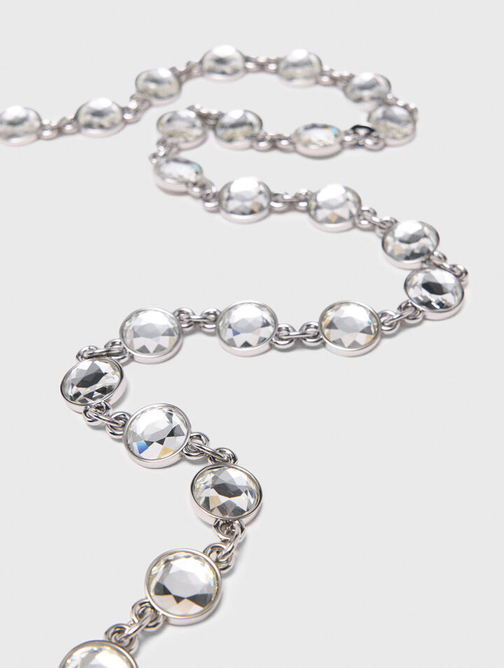 Cinturón de cadena con strass