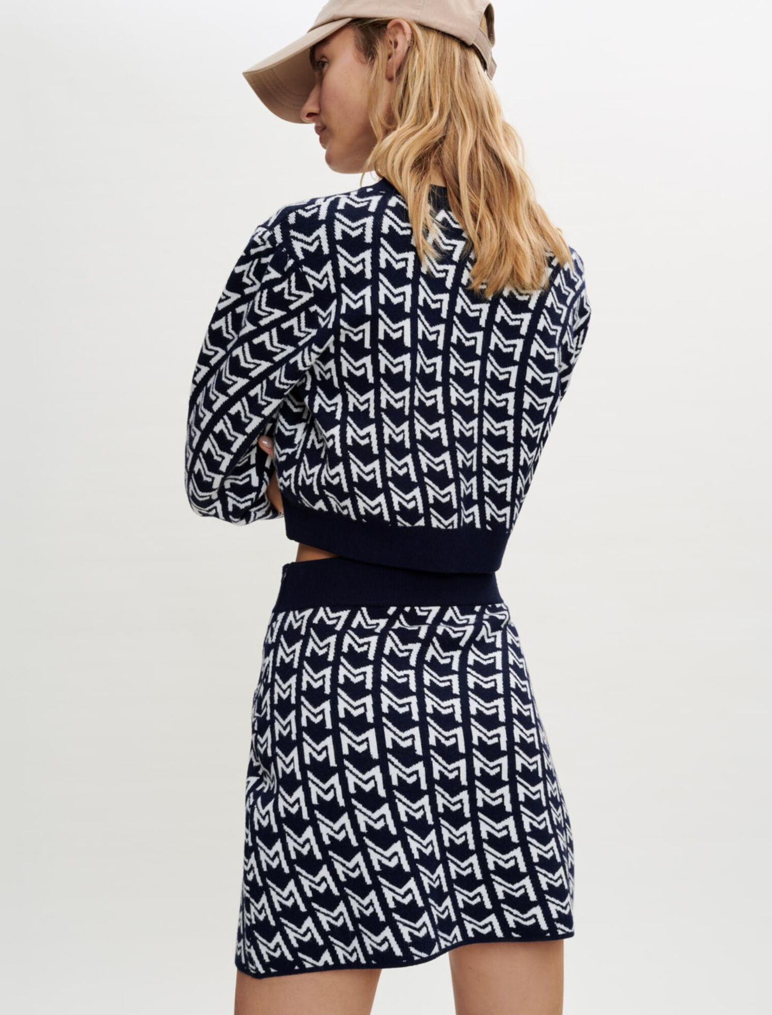 Falda de jacquard con monograma 