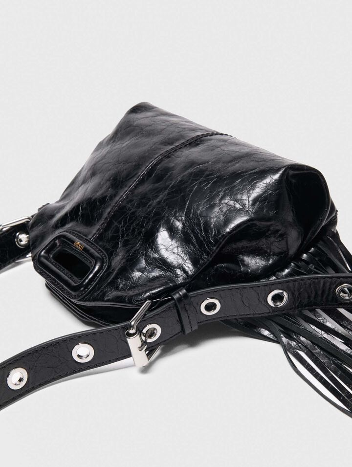 Bolso Miss M mini de cuero desgastado