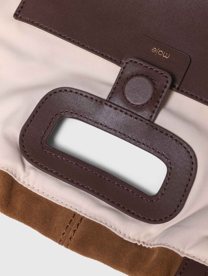 Bolso M Tote de piel y ante